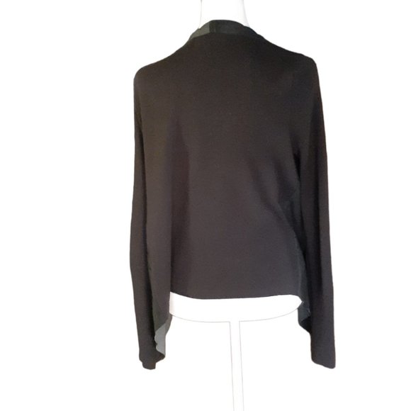 RAG & BONE OPEN COMBINATION CARDIGAN WITH LAMBS SUEDE FRONT PANELS SIZE XS - Picture 8 of 9